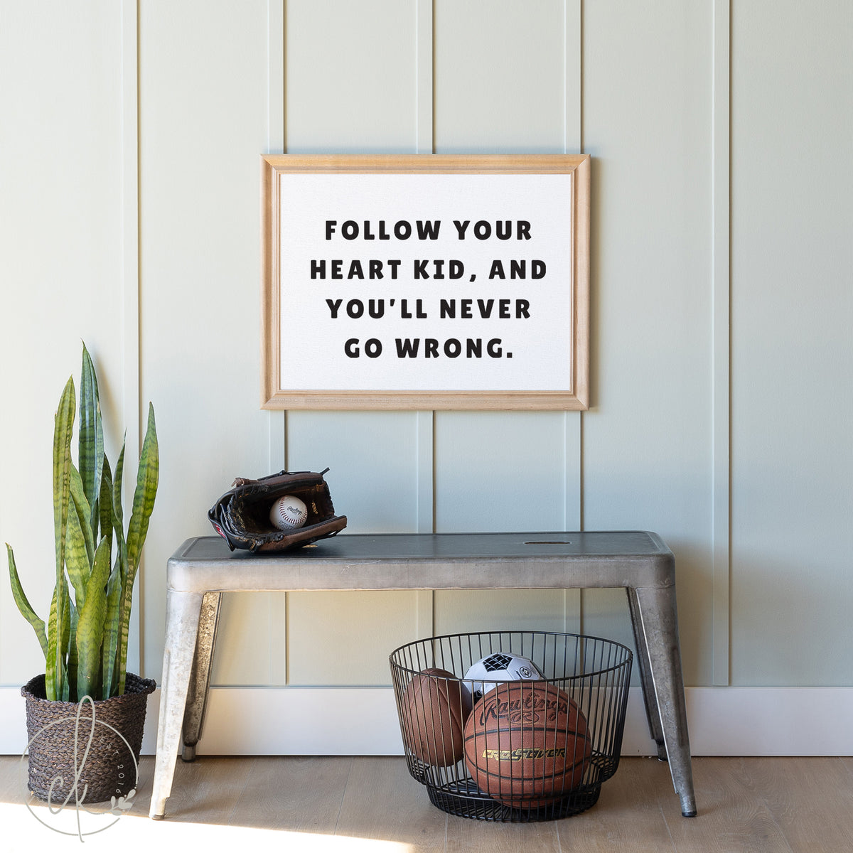 Follow Your Heart Kid | Wood Framed Canvas | D1