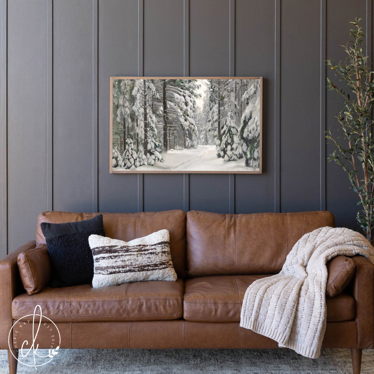 Winter Pine Painting | W60