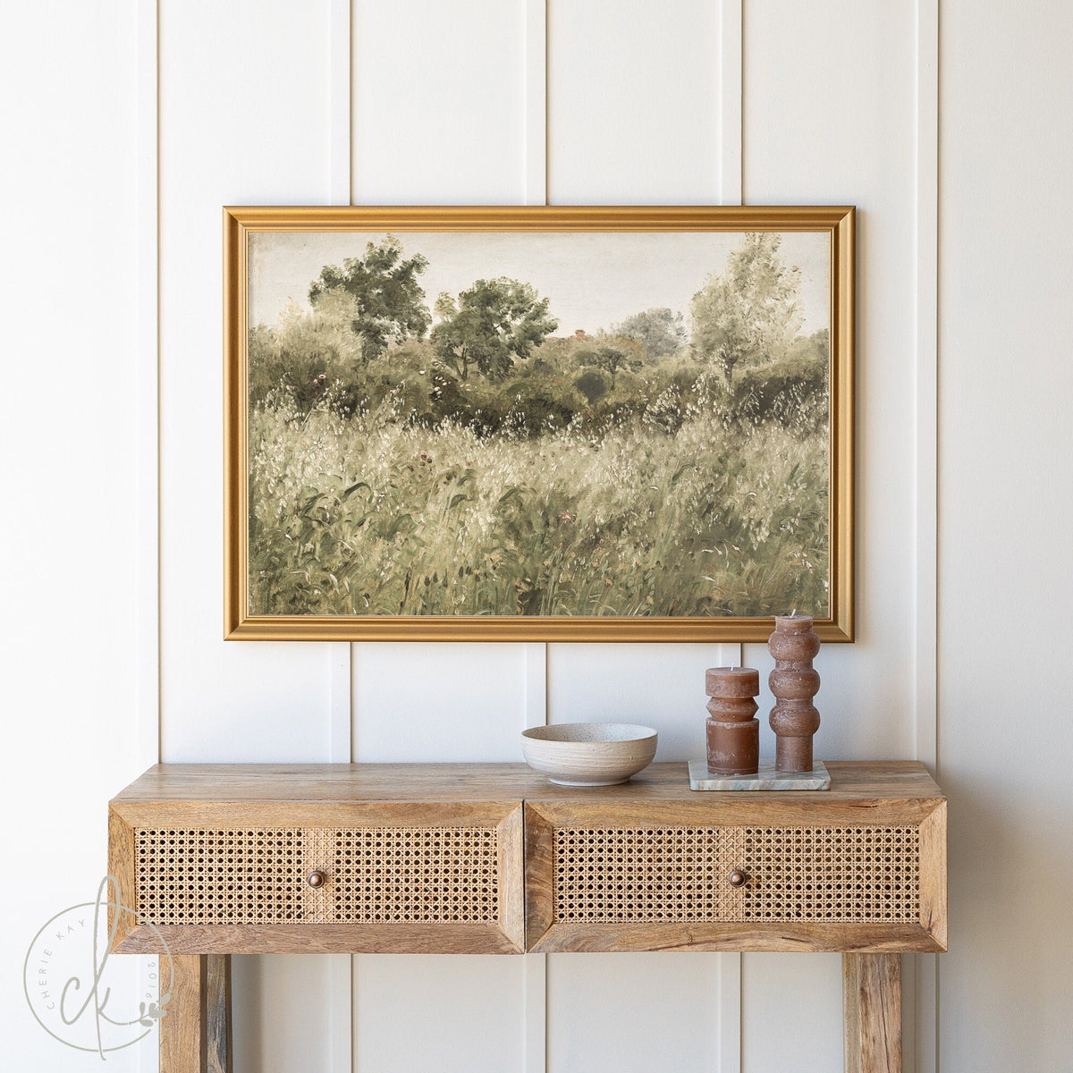 Summer Grass Field | Wood Framed Canvas