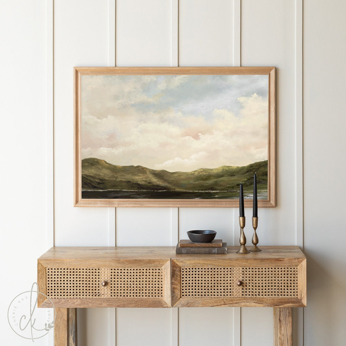 Mountain Lake Wall Art | Wood Framed Canvas