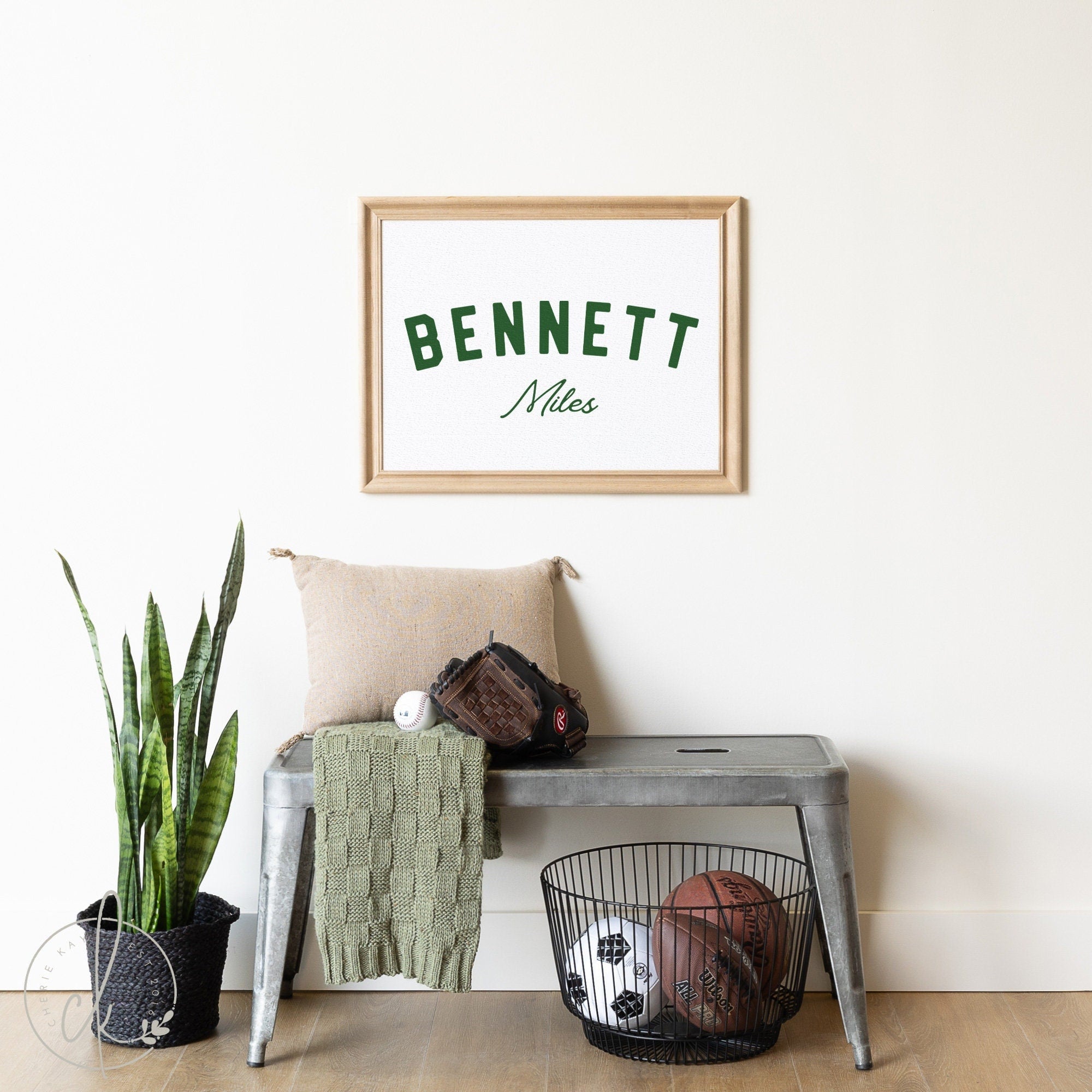 Custom Nursery Name Sign | Wood Framed Canvas