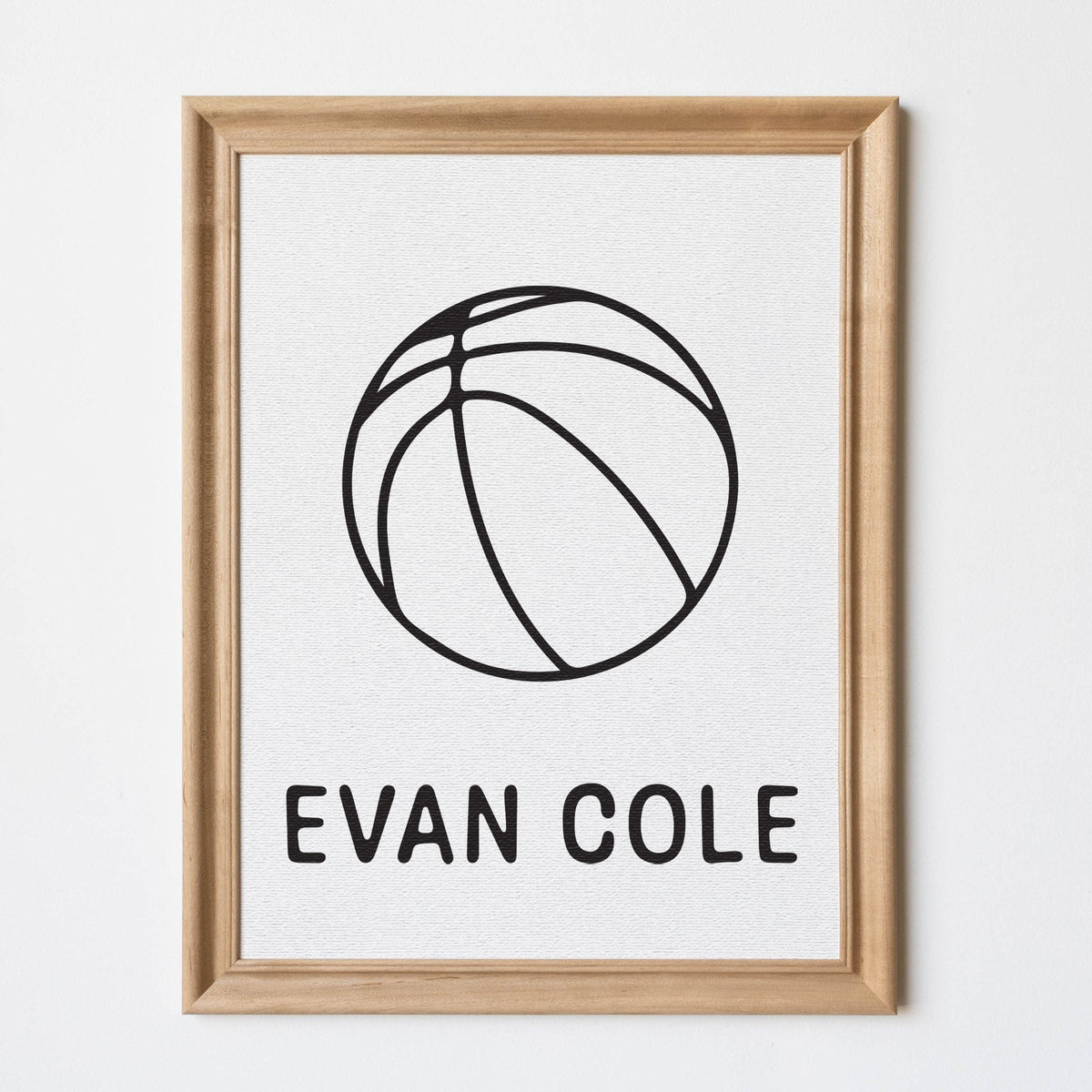 Personalized Basketball Name Sign for Boys Room Decor | Custom Sports Theme Nursery Wall Art | Evan Cole