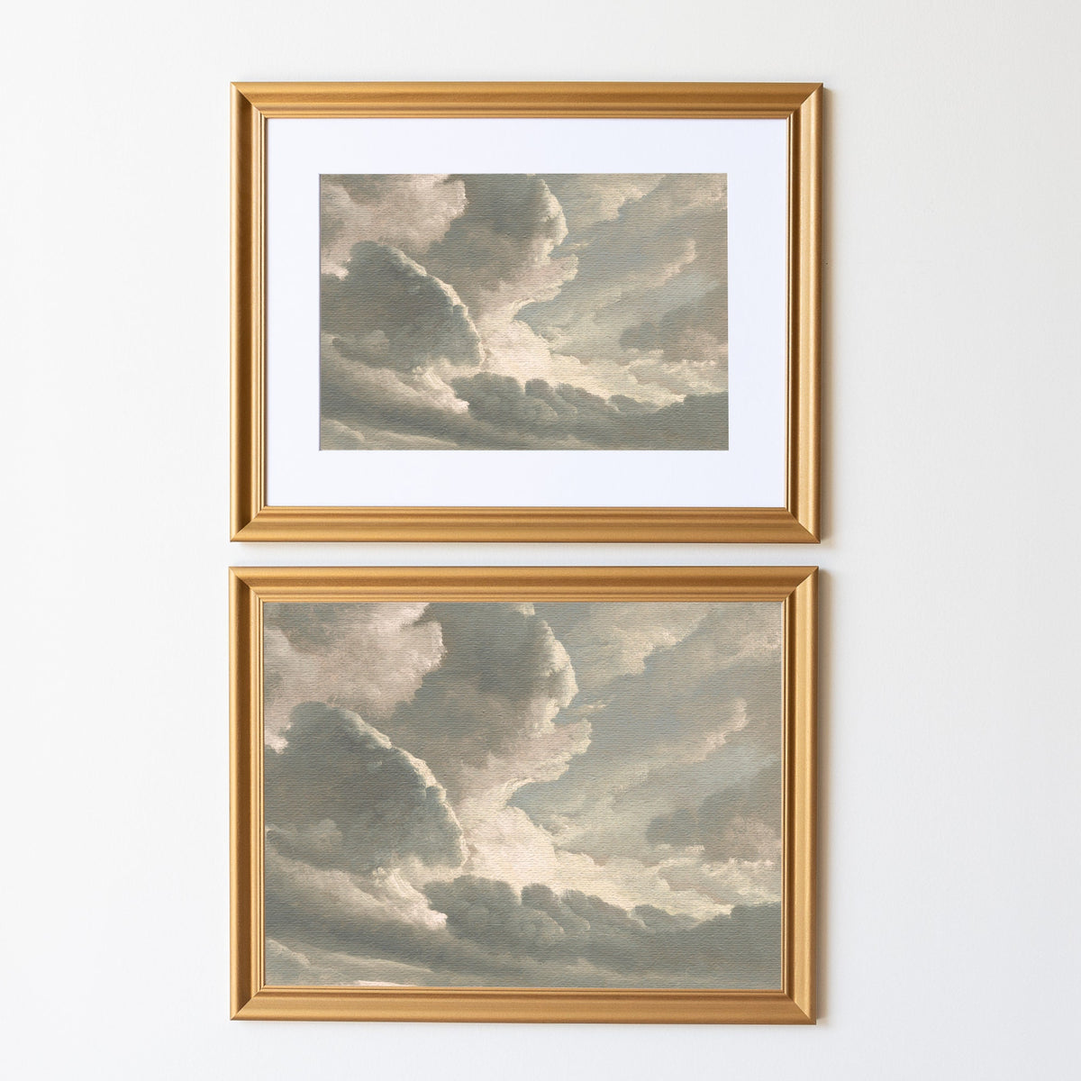 Sun and Clouds Painting | Wood Framed Canvas | N114