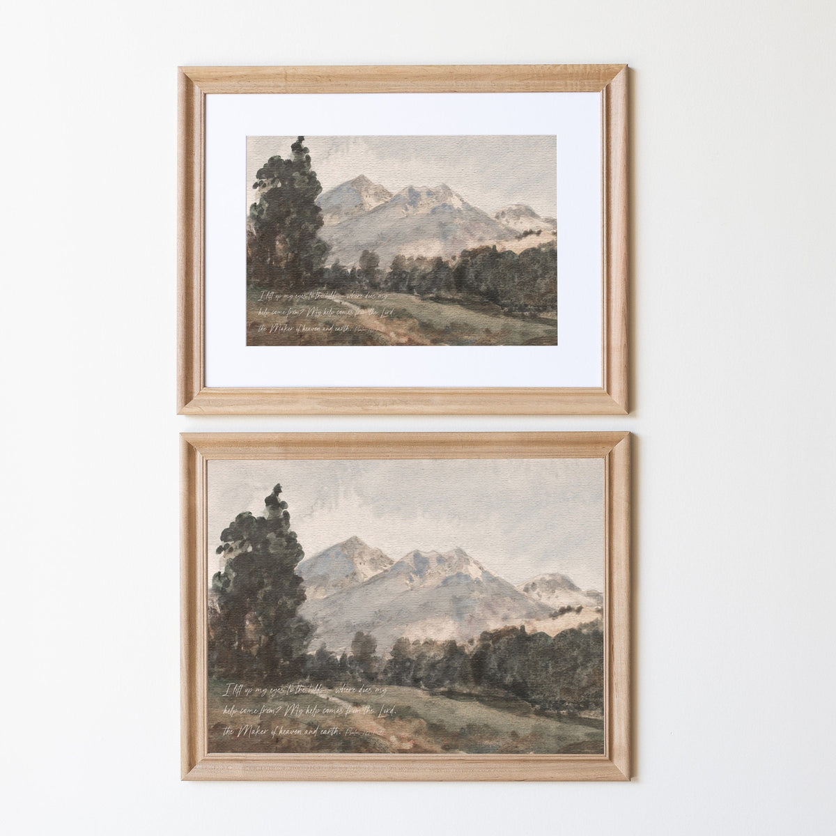 I Lift Up My Eyes To The Hills | Mountain Landscape Painting | N120