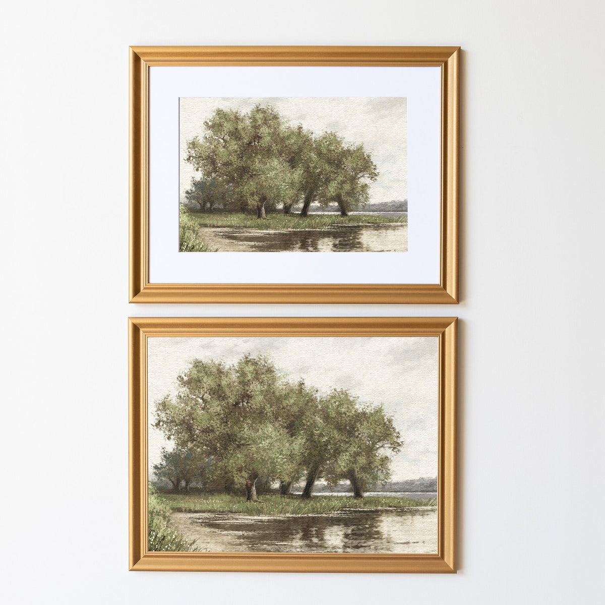 Serene Lake Painting | Wood Framed Canvas | N130