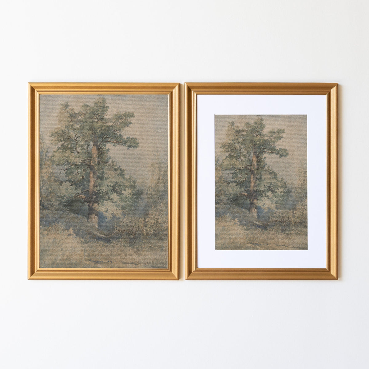 Vintage Tree Painting | Wood Framed Canvas | N61