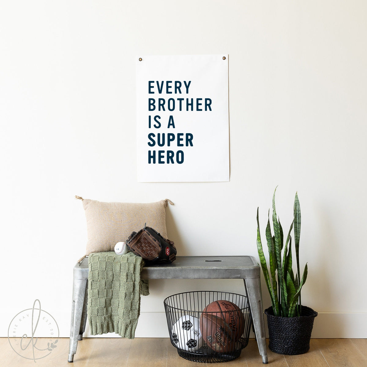 Every Brother is a Super Hero Canvas Print | Inspirational Wall Art for Boys&#39; Room | Brothers Gift | Nursery Decor | 21