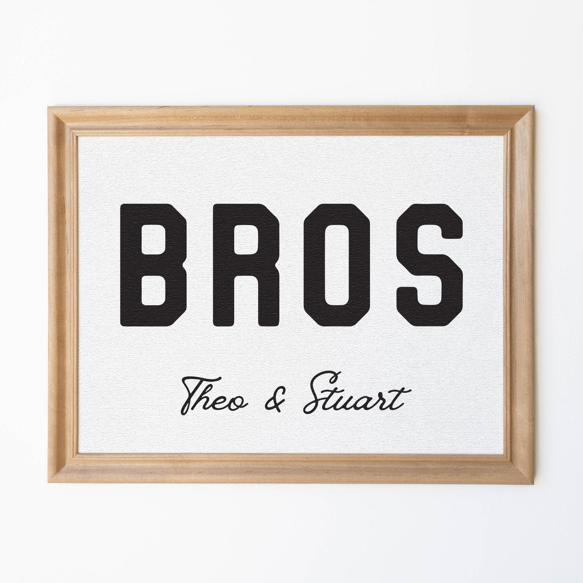 Personalized Boys Room Decor Sign | Customizable Bros Sign | Kids Nursery Wall Art | Playroom Decor | Gift for Brother | Theo And Stuart