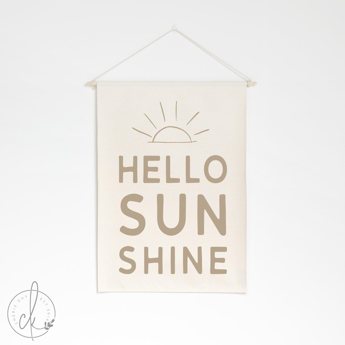 Hello Sunshine Canvas Wall Art | Sun Wall Decor for Kids Room, Nursery, and Coastal Decor | Sunrise Sketch | 33