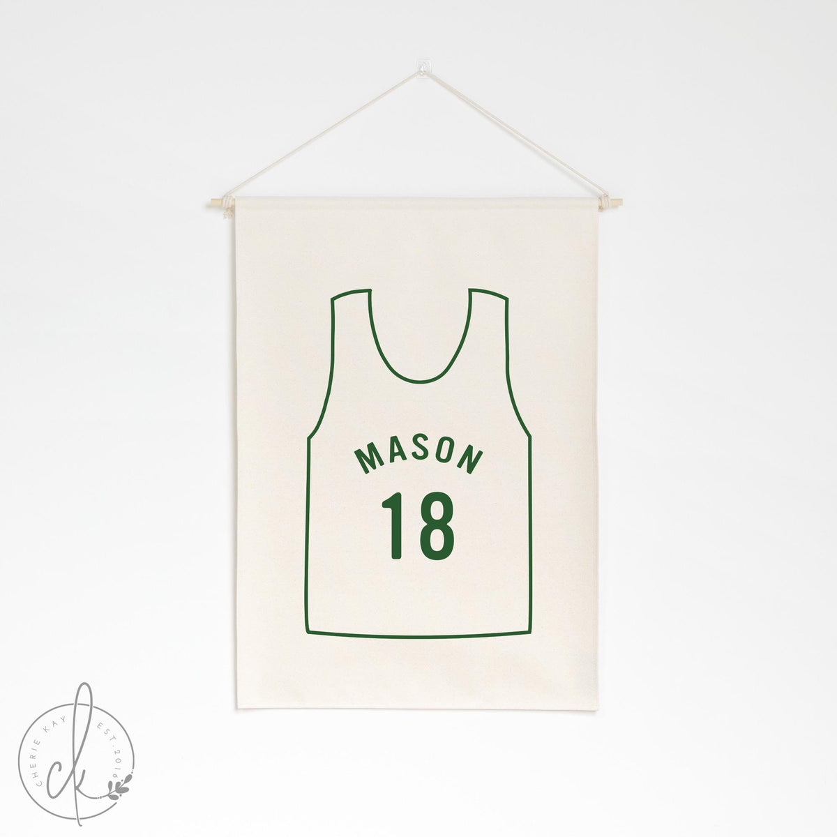 Custom Basketball Jersey Canvas Sign | Personalized Name &amp; Number Wall Art for Boys, Nursery Decor, or Teen Room | James | 43