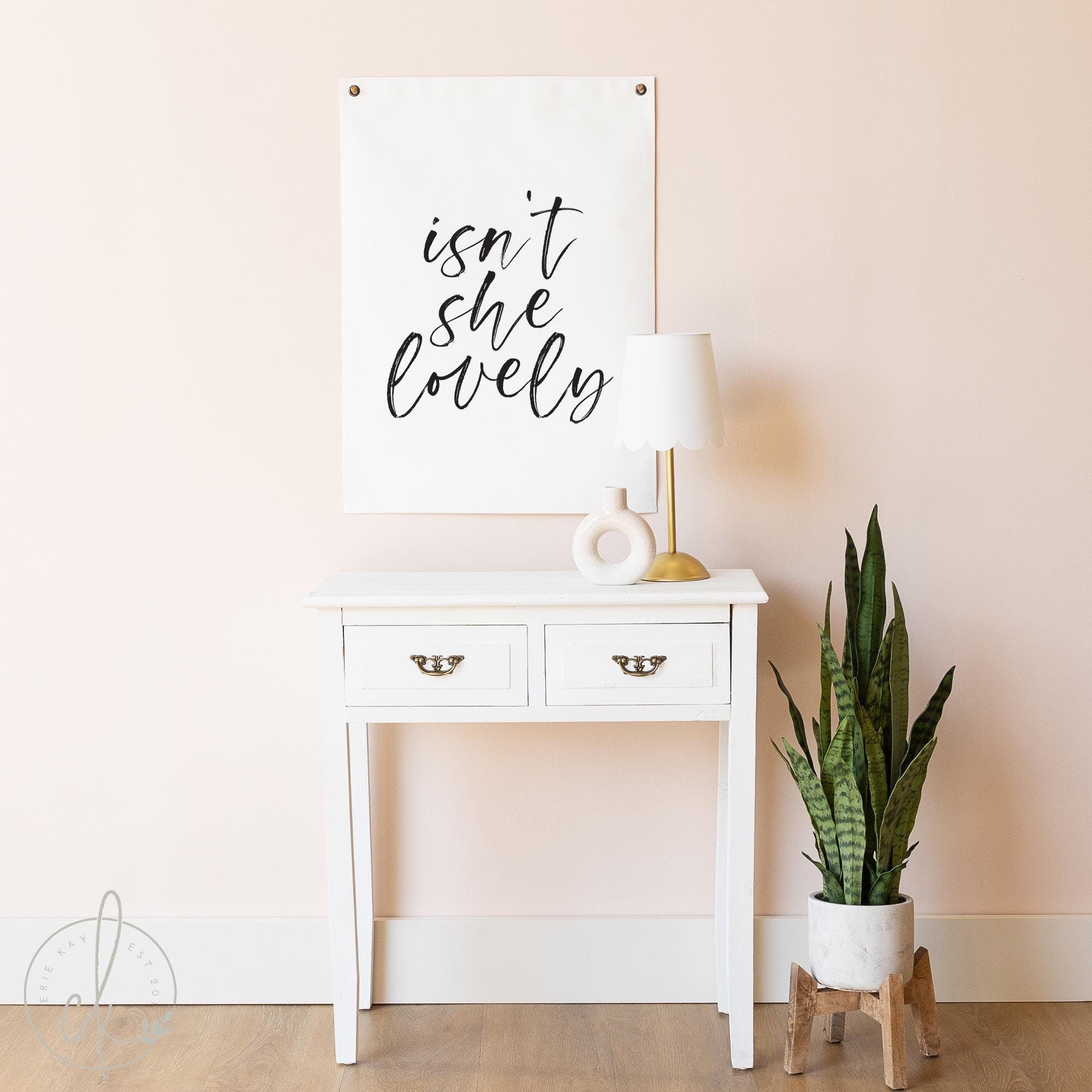 Isn't She Lovely | Canvas Wall Art | Inspirational Decor for Girls' Room or Nursery | 16