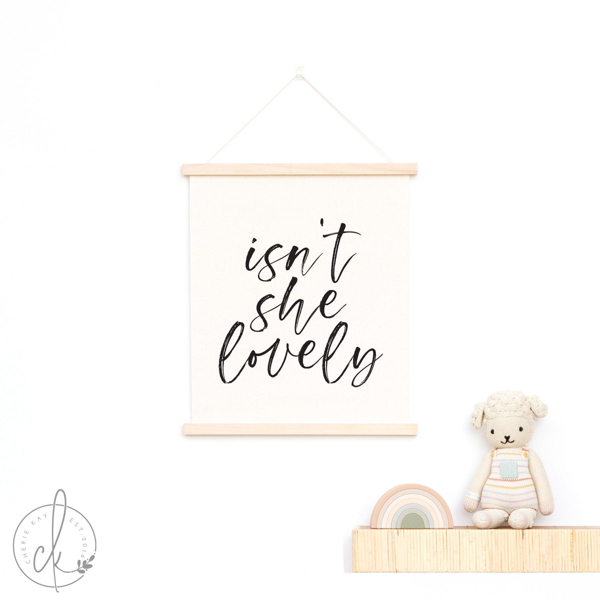 Isn&#39;t She Lovely | Canvas Wall Art | Inspirational Decor for Girls&#39; Room or Nursery | 16