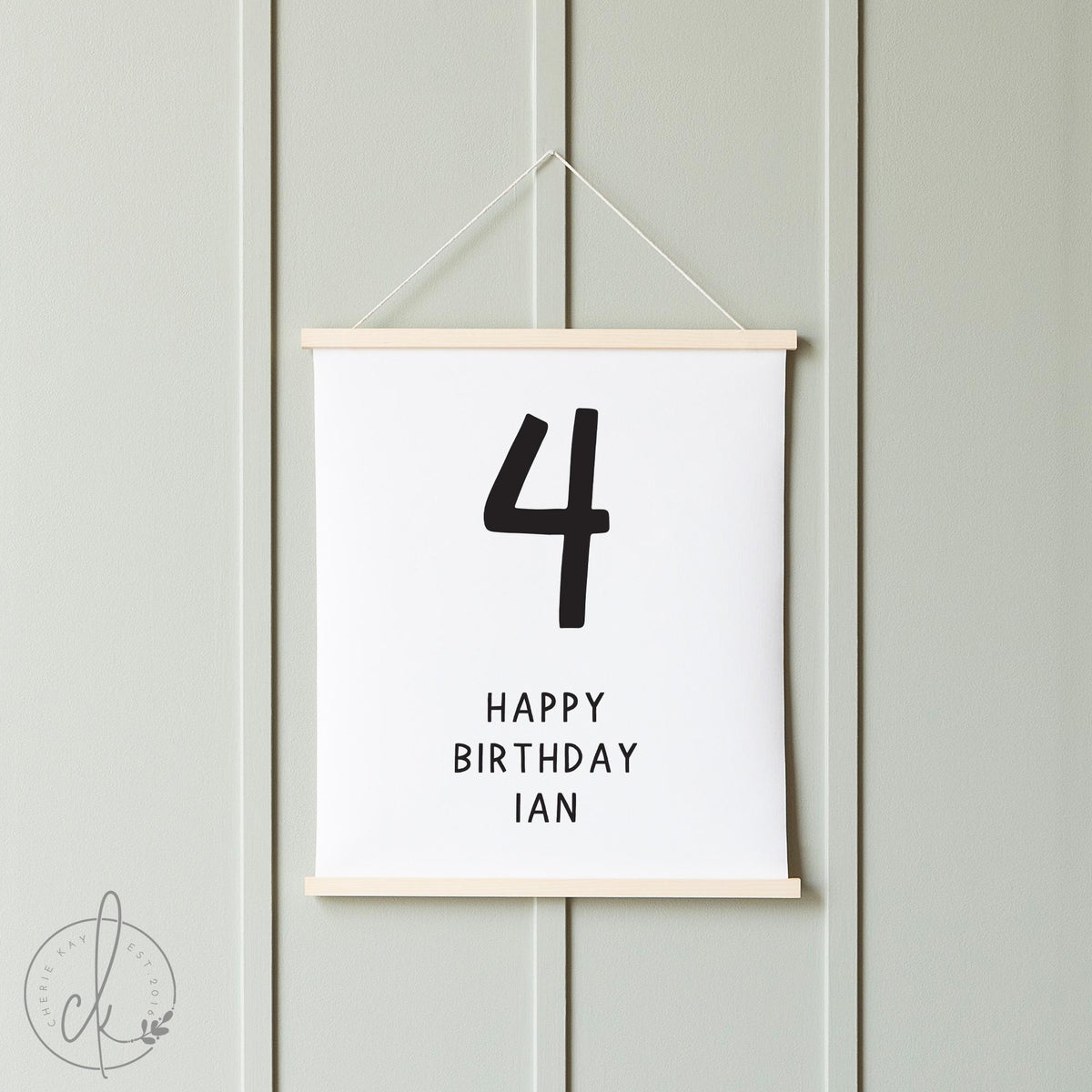 Personalized Happy Birthday Canvas Flag | 74