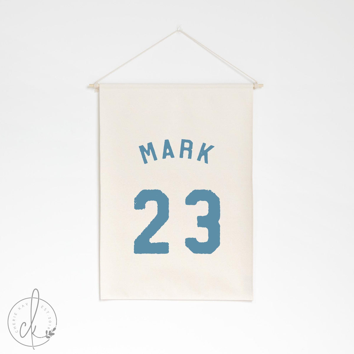 Personalized Sports Jersey Canvas With Name and Number | Boy&#39;s Bedroom, Nursery, Playroom Decor | Baseball, Basketball, Football Art | 48