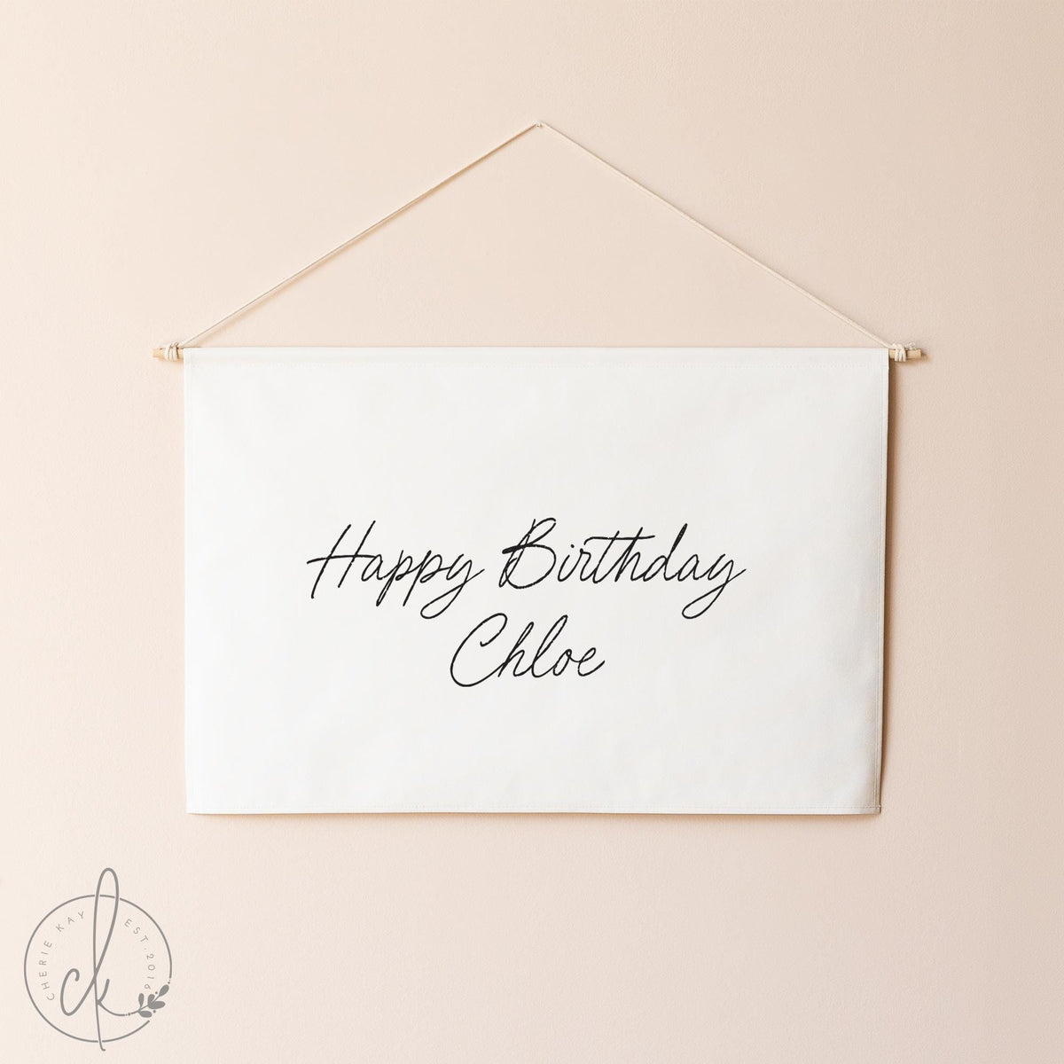 Happy Birthday Canvas Sign with Custom Name | Birthday Decor for Kids | Personalized Party Banner | Birthday Party Backdrop | 65