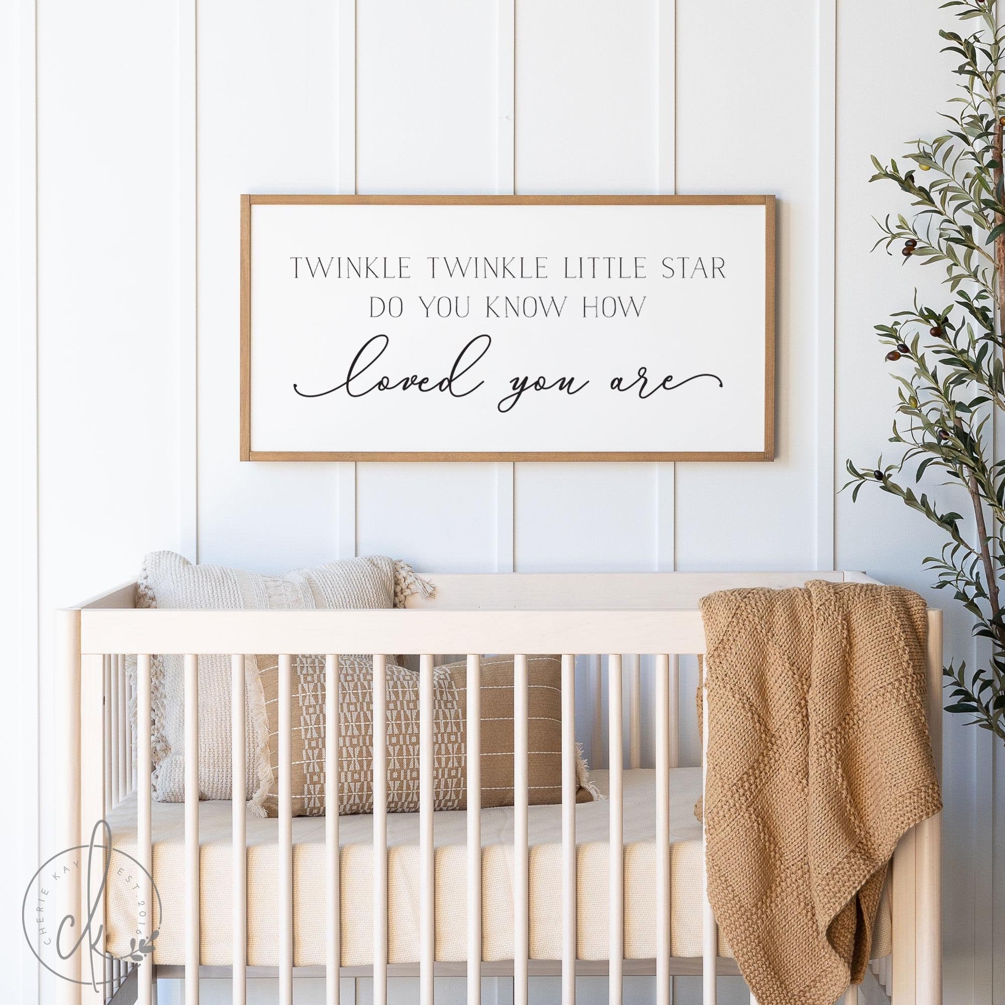 twinkle twinkle little star sign | nursery sign | nursery room decor | nursery rhyme sign