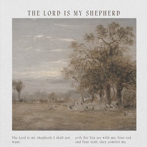 Wood Framed Psalm 23 Wall Art | The Lord is My Shepherd Christian Decor | Farmhouse Bible Verse Print | Inspirational Scripture Art | N211