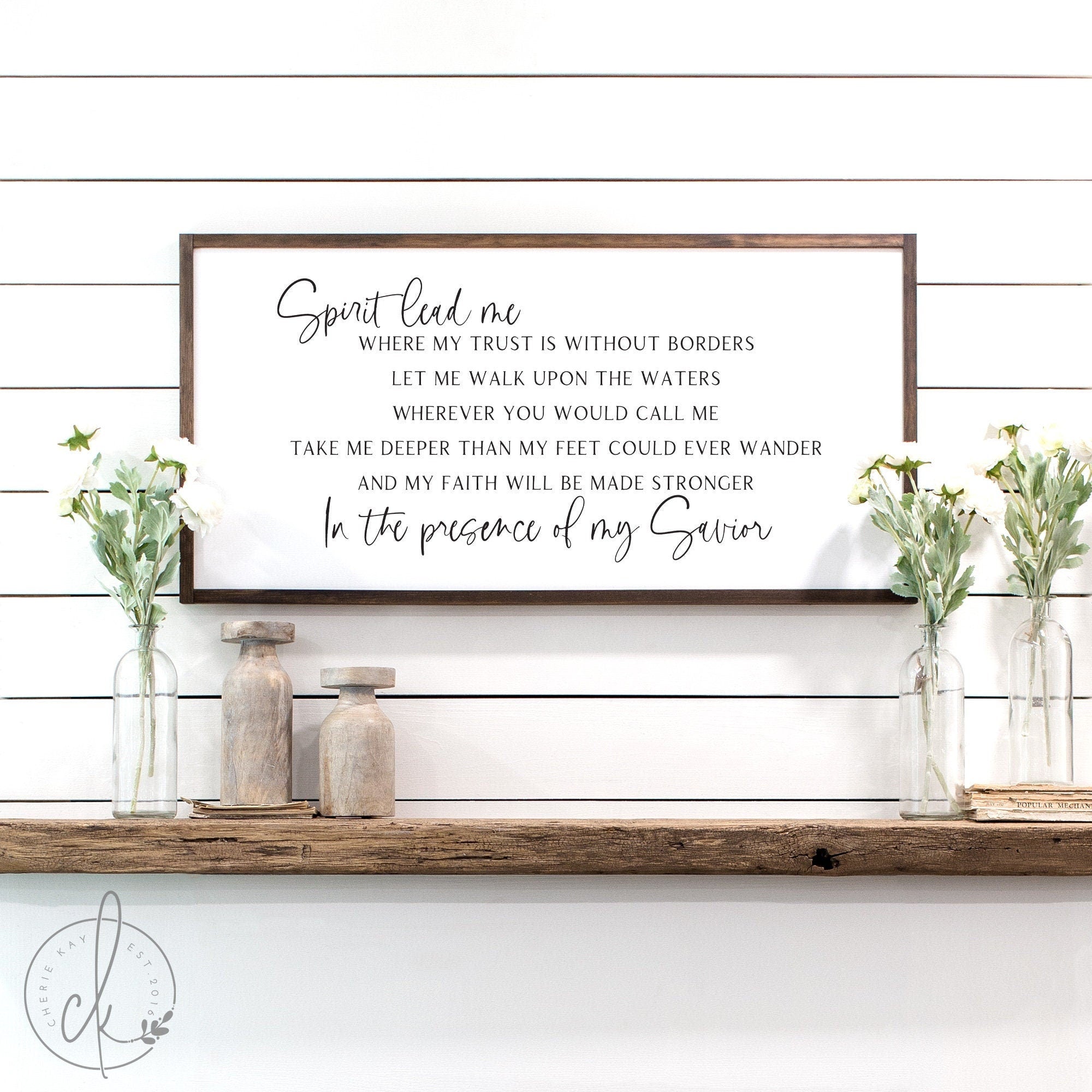 Song wall decor | spirit lead me sign | inspirational wall decor | worship song sign