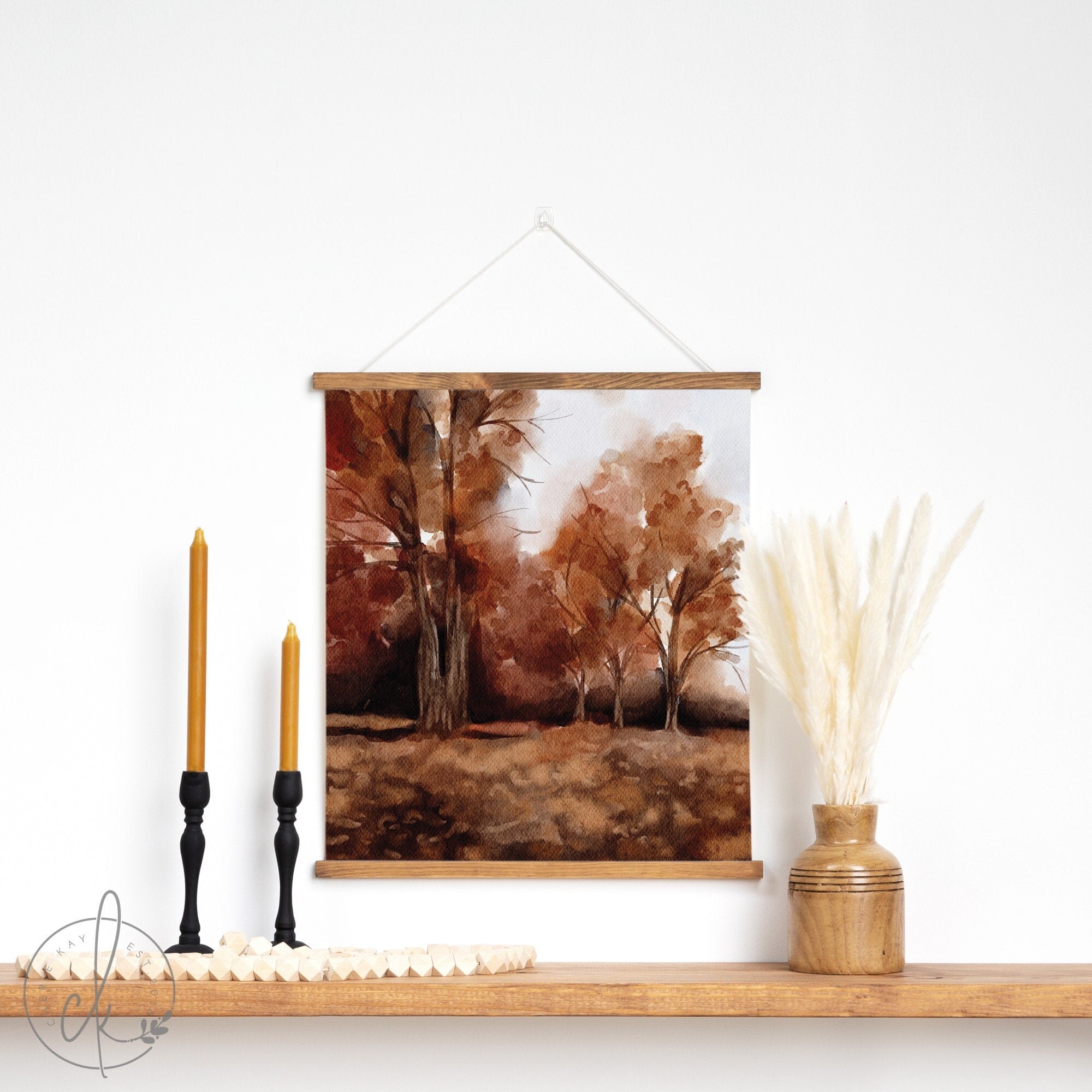 Fall Wall Decor | Wall Hanging | Autumn Landscape Art | Canvas Wall Art | Autumn Decor | Fall Home Decor | Fall Trees