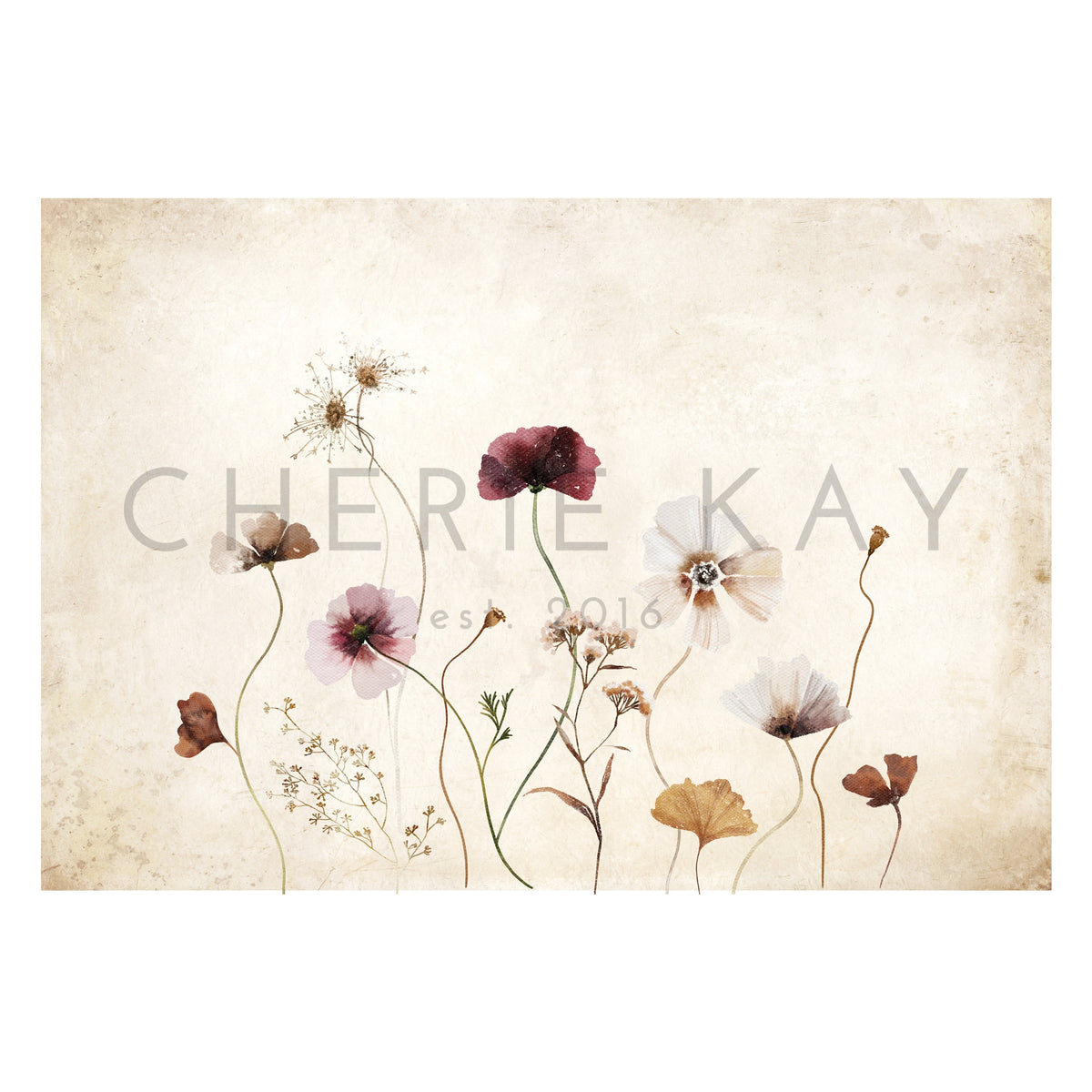 Autumn Wildflowers | Wall Hanging | Floral Nursery Decor | Living Room Decor | Floral Wall Art | Girl Nursery Decor | D1