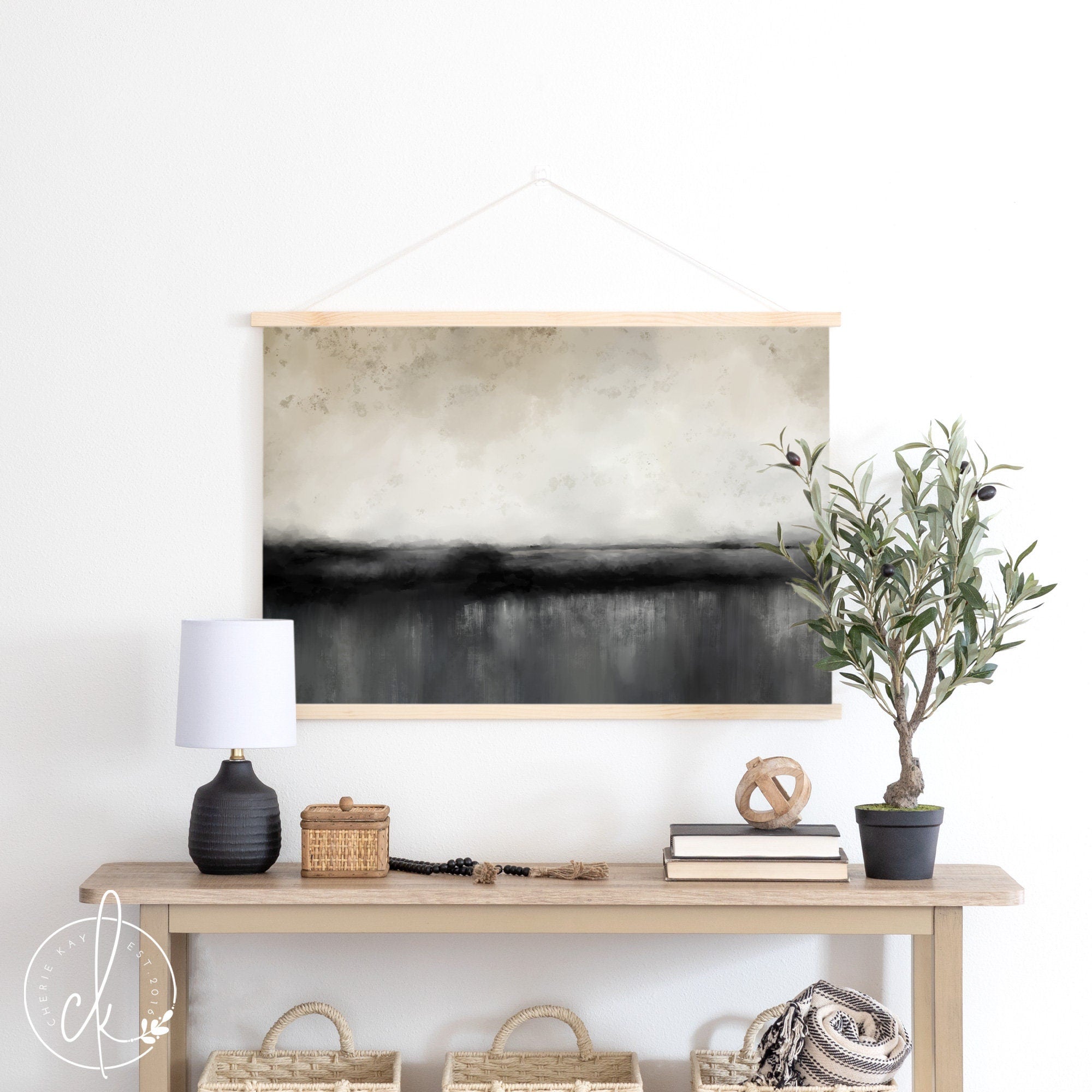 On The Horizon | Wall Hanging | Abstract Art | Canvas Wall Art | Abstract Wall Art | Minimalist Wall Art | Bedroom Decor | Entryway Decor